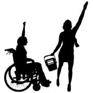Vector silhouette of a people N30