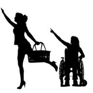 Vector silhouette of a people N31