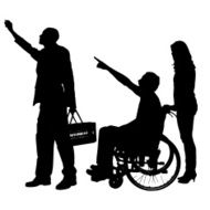 Vector silhouette of a people N33