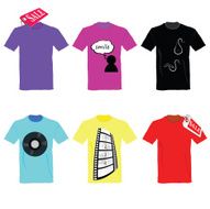 t-shirt set on sale color vector
