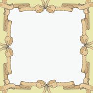 frame with linear drawing bows