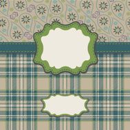 Mens Design template in tartan and Paisley