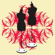 vector vintage tailor&#039;s mannequin N17