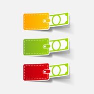 realistic design element purse money N63