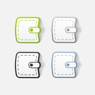 realistic design element purse money N66