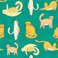 cute cats seamless pattern N6