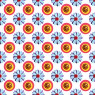 Fashionable modern seamless wallpaper or textile with collection flowers N15