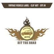 vintage sticker label N160