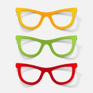 realistic design element glasses N20