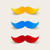 realistic design element mustache N21