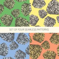 Set of four abstract seamless patterns N3