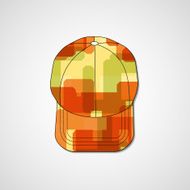 Abstract illustration on peaked cap N108