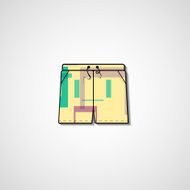 Abstract illustration on shorts N125