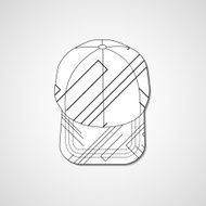 Abstract illustration on peaked cap N109