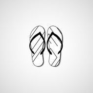 Abstract illustration on flip flops N120