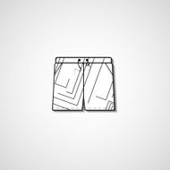 Abstract illustration on shorts N126