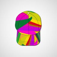 Abstract illustration on peaked cap N110