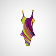 female swimsuit isolated on white background N25