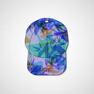 Abstract illustration on peaked cap N111