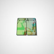 Abstract illustration on shorts N128
