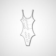 female swimsuit isolated on white background N30