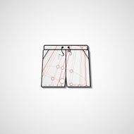 Abstract illustration on shorts N132