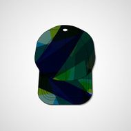 Abstract illustration on peaked cap N115