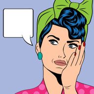 cute retro woman in comics style N7