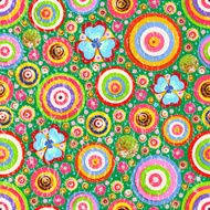Fashionable modern seamless wallpaper textile with collection of various flowers