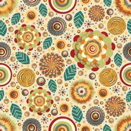 Fashionable modern seamless wallpaper textile with collection of various flowers N2