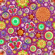 Fashionable modern seamless wallpaper textile with collection of various flowers N3