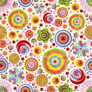 Fashionable modern seamless wallpaper textile with collection of various flowers N5