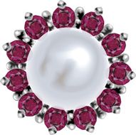 Ruby Pearl Pin C