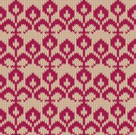 Vector knitted flower background N3