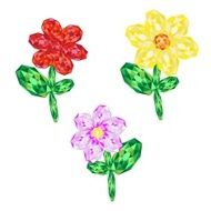 Set of gems flowers