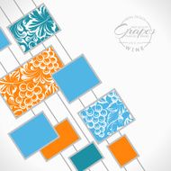 Color version of text square Vector illustration