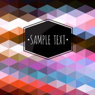 Labels geometric background made of triangles N4