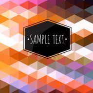 Labels geometric background made of triangles N5
