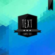 Labels geometric background made of triangles N7