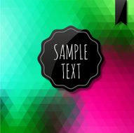 Labels geometric background made of triangles N8