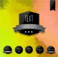Labels geometric background made of triangles N9