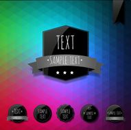 Labels geometric background made of triangles N10