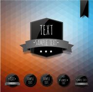 Labels geometric background made of triangles N11