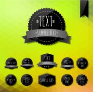 Labels geometric background made of triangles N13