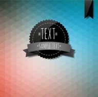Labels geometric background made of triangles N14