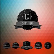 Labels geometric background made of triangles N16