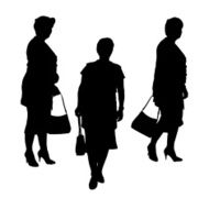 Vector silhouette of a woman N569
