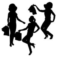 Vector silhouette of a woman N570