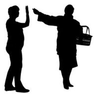 Vector silhouette of a woman N572