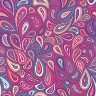 Hand-drawn vector seamless floral pattern
